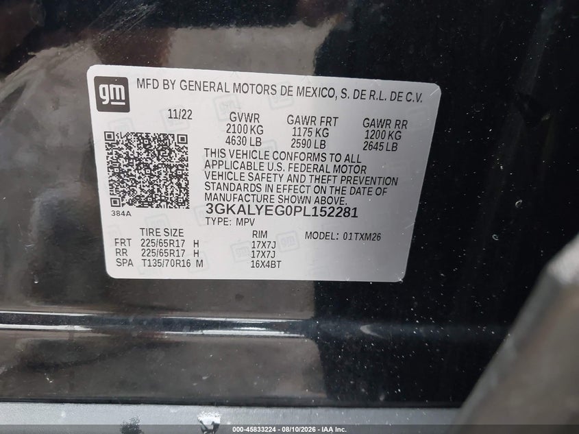 GMC TERRAIN 2023 VIN 3GKALYEG0PL152281