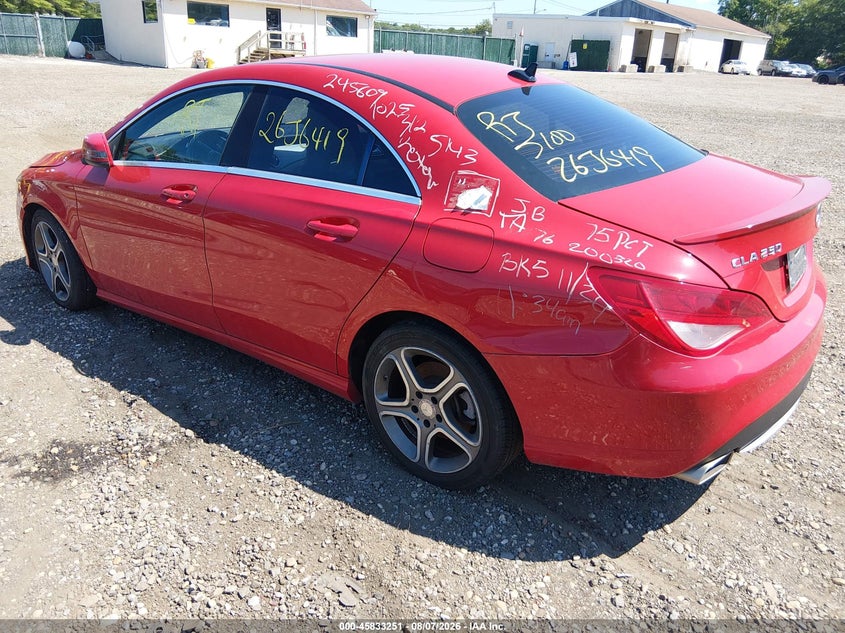 Vin: wddsj4eb5en042431, lot: 46332152, mercedes-benz cla 250 20143