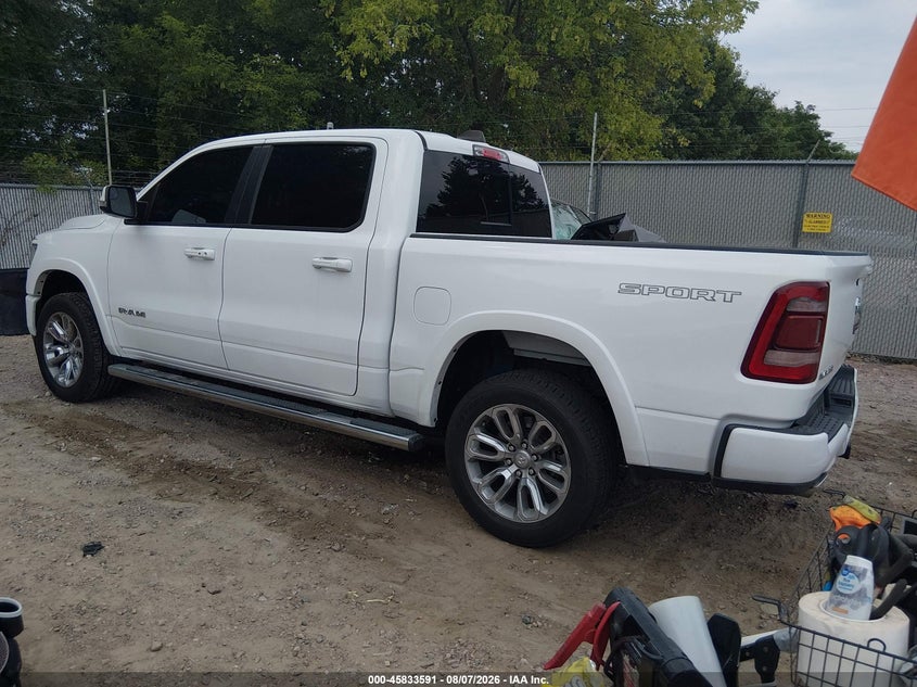 Vin: 1c6srfjt9mn637933, lot: 46332492, ram 1500 laramie  4x4 5'7 box 20213