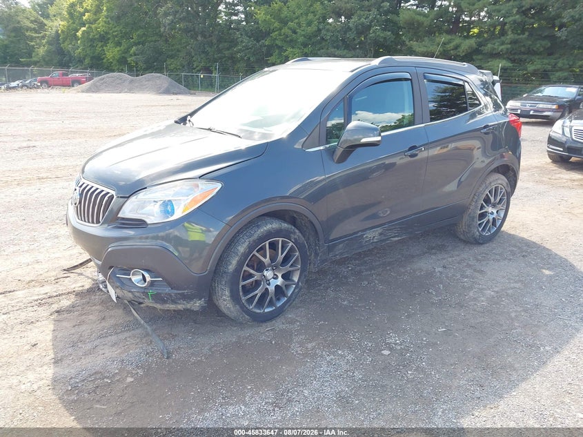 Vin: kl4cj2sm3gb525262, lot: 46332547, buick encore sport touring 20162