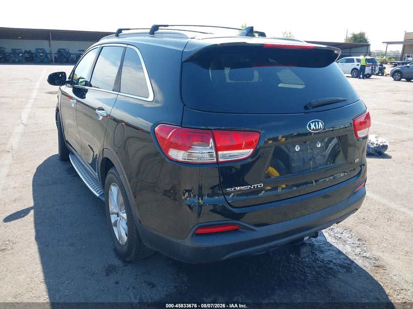 Vin: 5xypg4a38jg339112, lot: 46332577, kia sorento 2.4l lx 20183