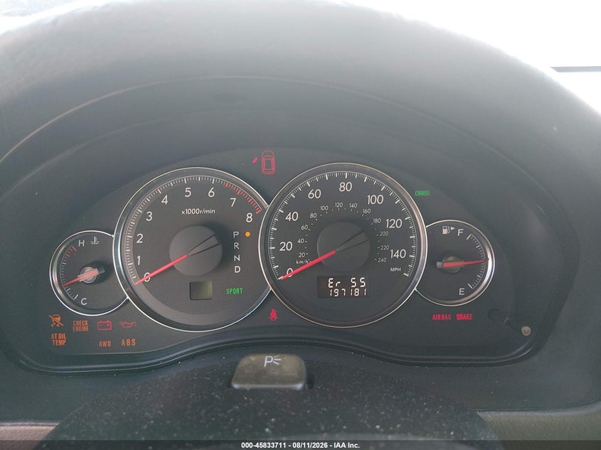 SUBARU LEGACY 2009 VIN 4S3BL616397234093