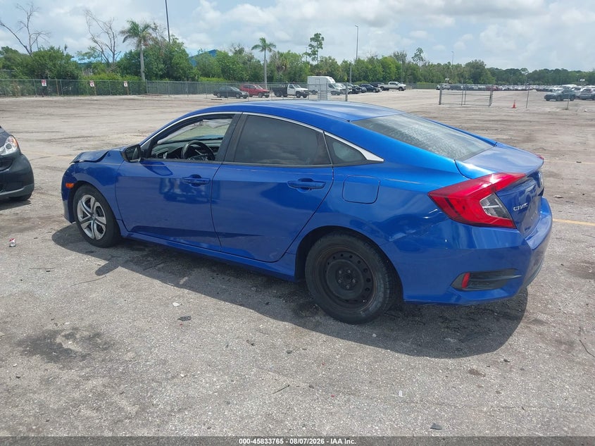 Vin: 19xfc2f52je010988, lot: 46332666, honda civic lx 20183