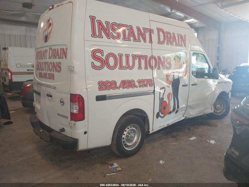 Vin: 1n6bf0ly9hn807119, lot: 46332755, nissan nv cargo nv2500 hd s v6 20174