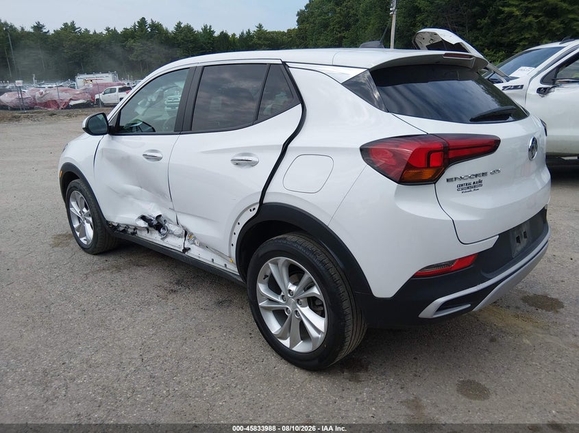 Vin: kl4mmbs23pb053333, lot: 46332889, buick encore gx preferred fwd 20233
