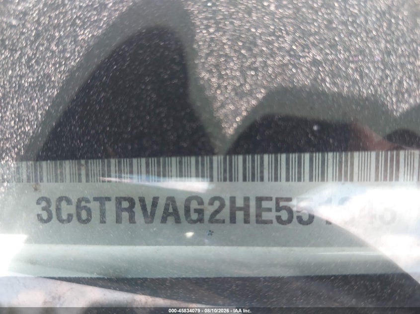 RAM PROMASTER 1500 2017 VIN 3C6TRVAG2HE551343