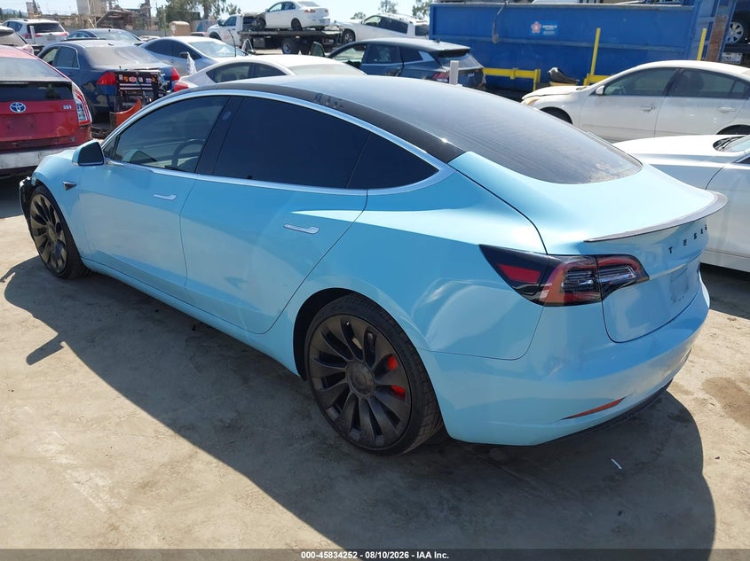 Vin: 5yj3e1ebxjf074611, lot: 46333153, tesla model 3 long range/performance 20183