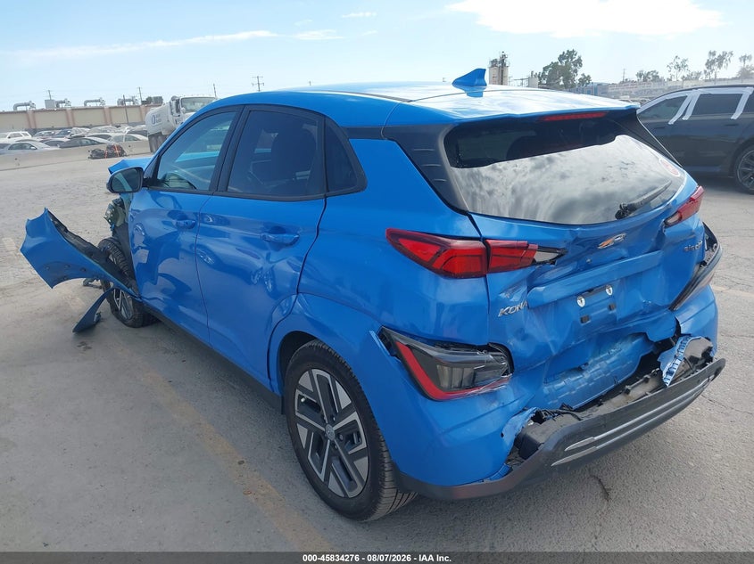 Vin: km8k53ag3nu157685, lot: 46333176, hyundai kona electric limited 20223