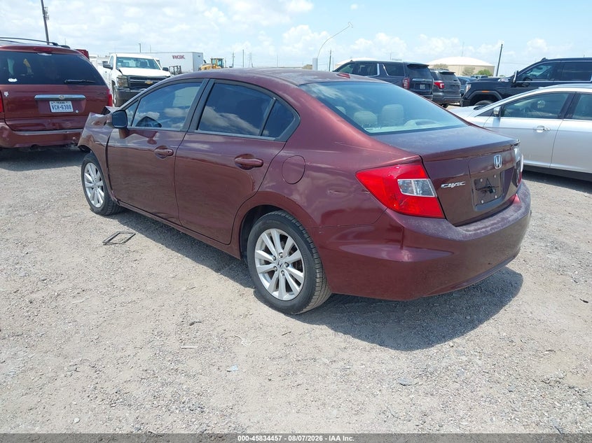 Vin: 19xfb2f93ce045127, lot: 46333358, honda civic ex-l 20123