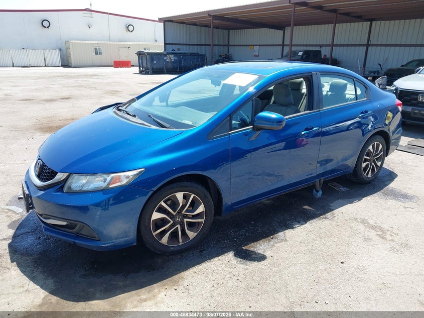 Vin: 19xfb2f83fe255030, lot: 46333374, honda civic ex 20152