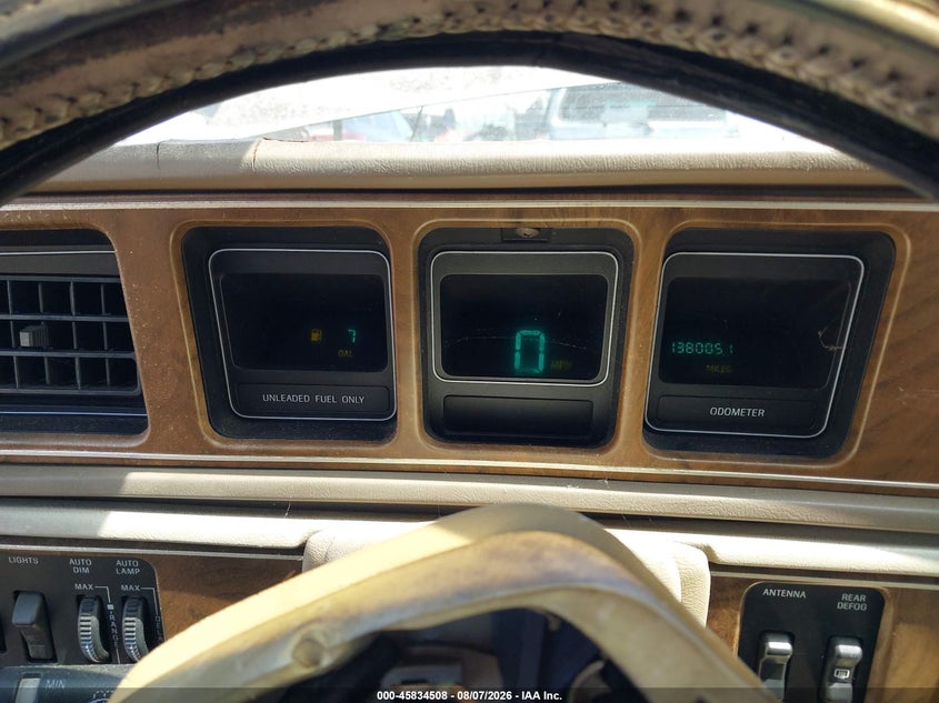 LINCOLN MARK VII 1986 VIN 1LNBP98F5GY755153