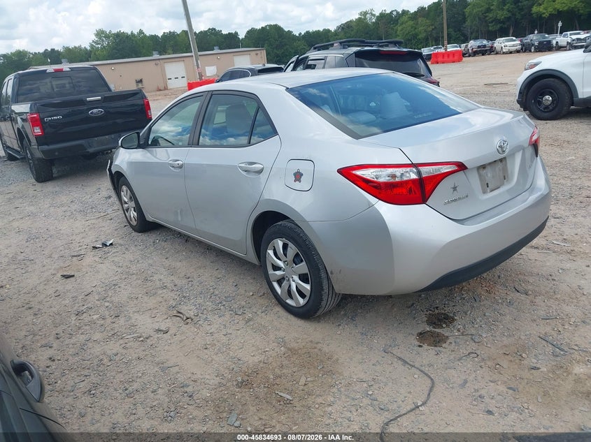 Vin: 2t1burhe5gc610316, lot: 46333594, toyota corolla le 20163