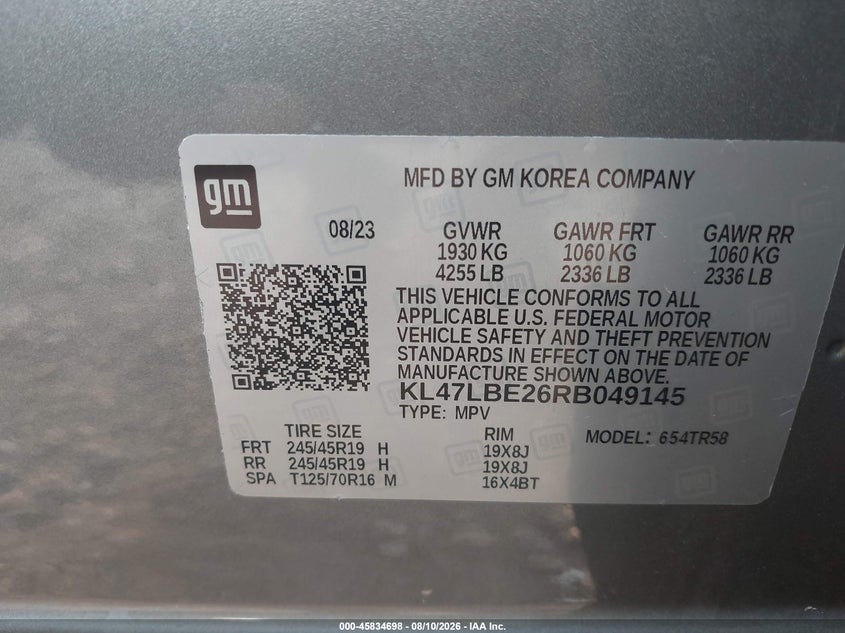 BUICK ENVISTA 2024 VIN KL47LBE26RB049145
