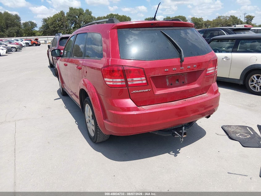 Vin: 3c4pdcab7jt443075, lot: 46333634, dodge journey se 20183