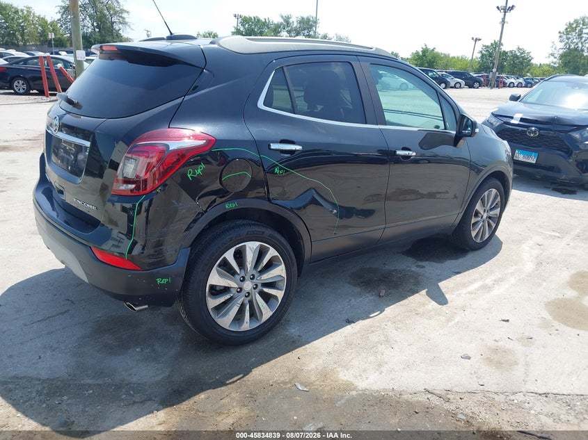 Vin: kl4cjasb4jb551711, lot: 46333740, buick encore preferred 20184
