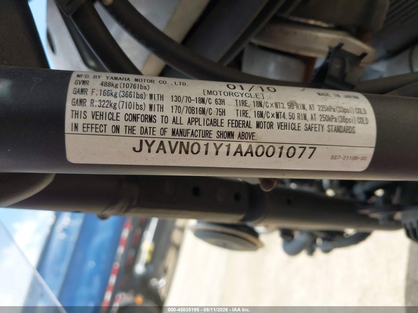 YAMAHA XVS950 2010