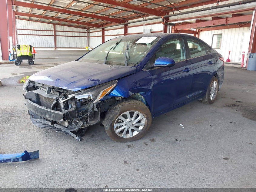 2022 Hyundai Accent, Front End, IAAI, VIN 3KPC24A62NE174653 — photo 2