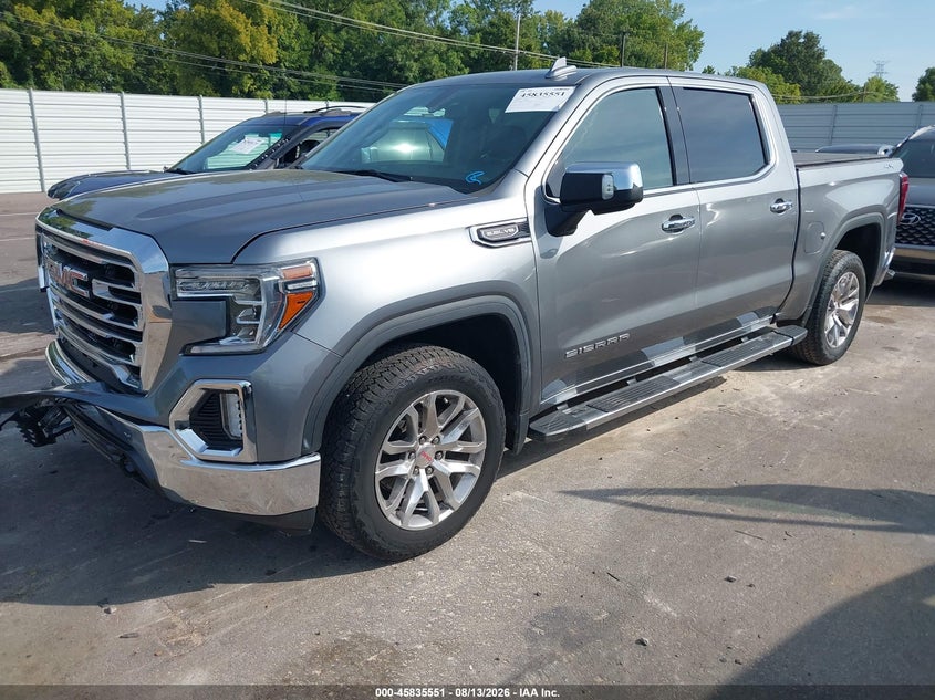2021 GMC Sierra 1500 4Wd Short Box Slt, Front End, IAAI, VIN 3GTU9DED1MG397567 — photo 2