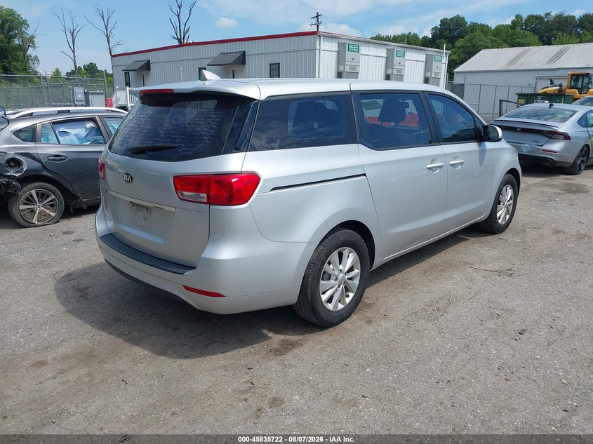 Vin: kndma5c14j6350472, lot: 46334623, kia sedona l 20184