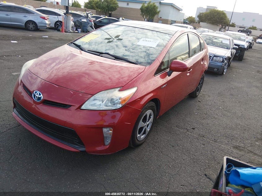 2013 Toyota Prius, Левый зад, IAAI, VIN JTDKN3DU5D1713095 — фото 2