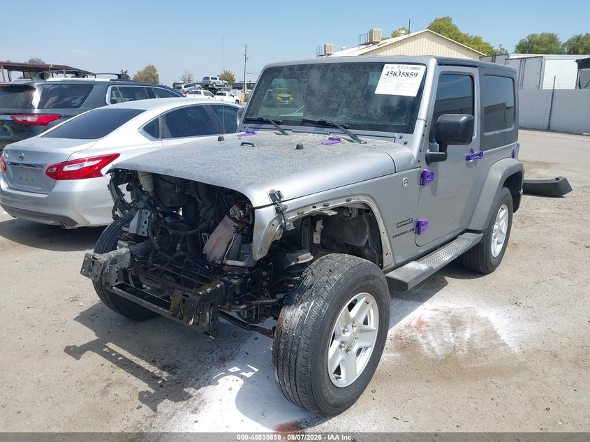 Vin: 1c4gjwag5hl538486, lot: 46334760, jeep wrangler sport 20172