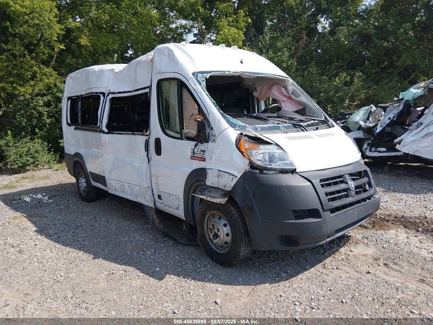 Vin: 3c7wrvpg6je129937, lot: 46334899, ram promaster 2500 window van high roof 159 wb 2018 img_1