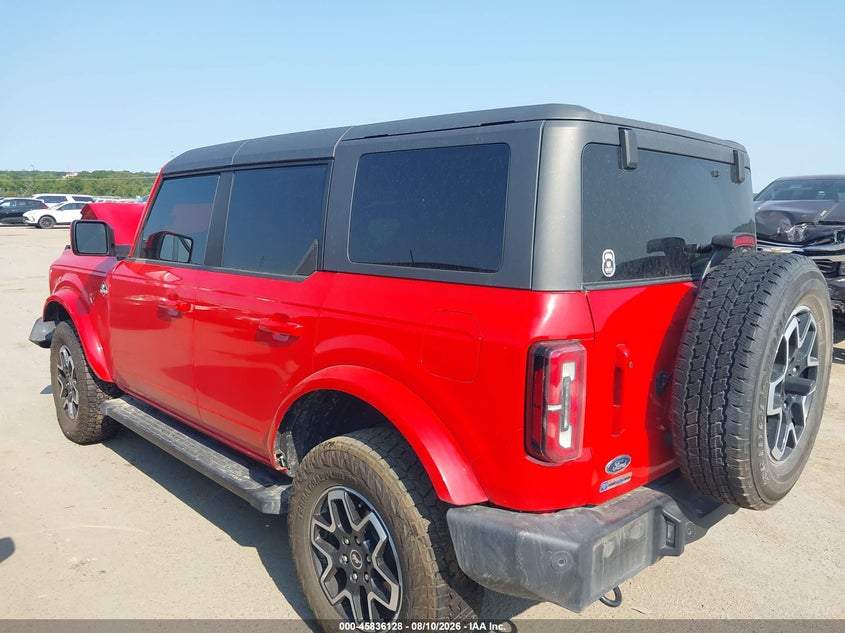 Vin: 1fmde5bh7pla98869, lot: 46335029, ford bronco outer banks 20233