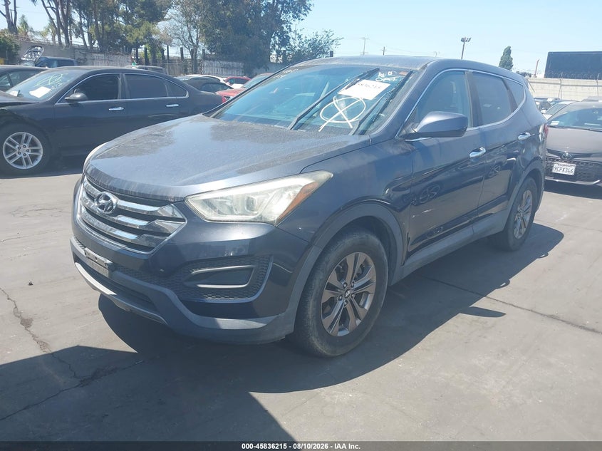 2013 Hyundai Santa Fe Sport, Theft Recovery, IAAI, VIN 5XYZT3LB0DG042567 — photo 2
