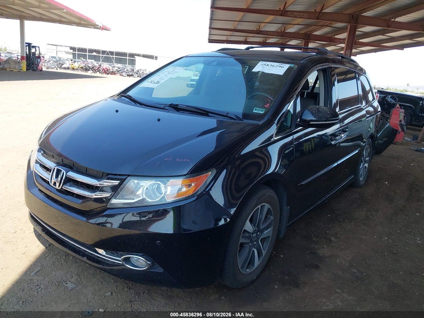 2016 Honda Odyssey, Удар ззаду, IAAI, VIN 5FNRL5H90GB056028 — фото 2