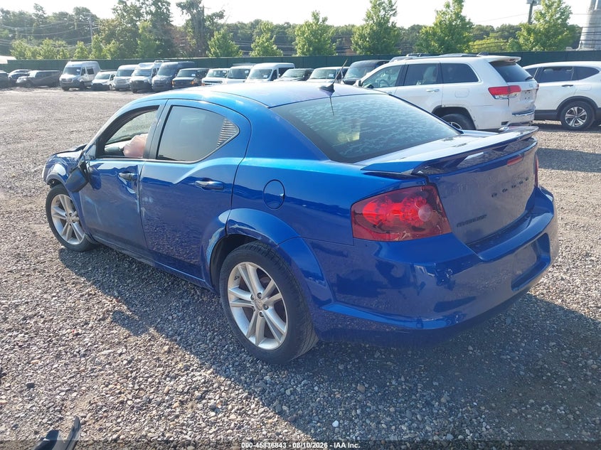 DODGE AVENGER 2012 VIN 1C3CDZCB6CN313665
