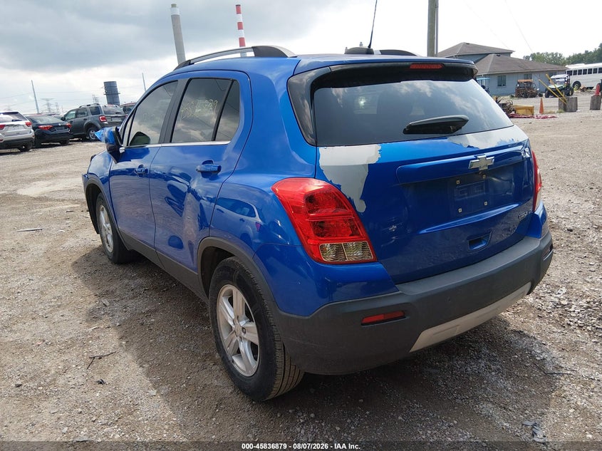 Vin: kl7cjlsb1fb221126, lot: 46335787, chevrolet trax lt 20153