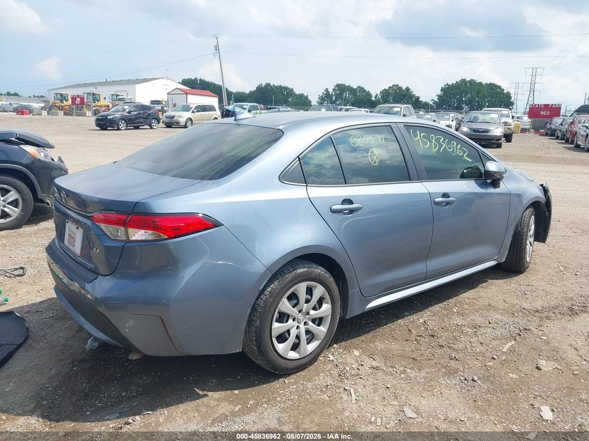 Vin: jtdepmae0n3025571, lot: 46335870, toyota corolla le 20224