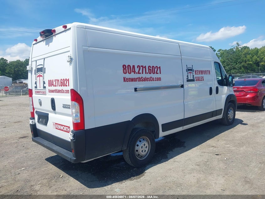 Vin: 3c6mrvjg9pe555733, lot: 46335879, ram promaster 3500 cargo van high roof 159 wb ext 20234
