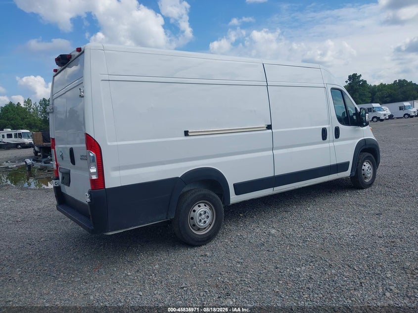 Vin: 3c6mrvjg9pe555733, lot: 46335879, ram promaster 3500 cargo van high roof 159 wb ext 20234