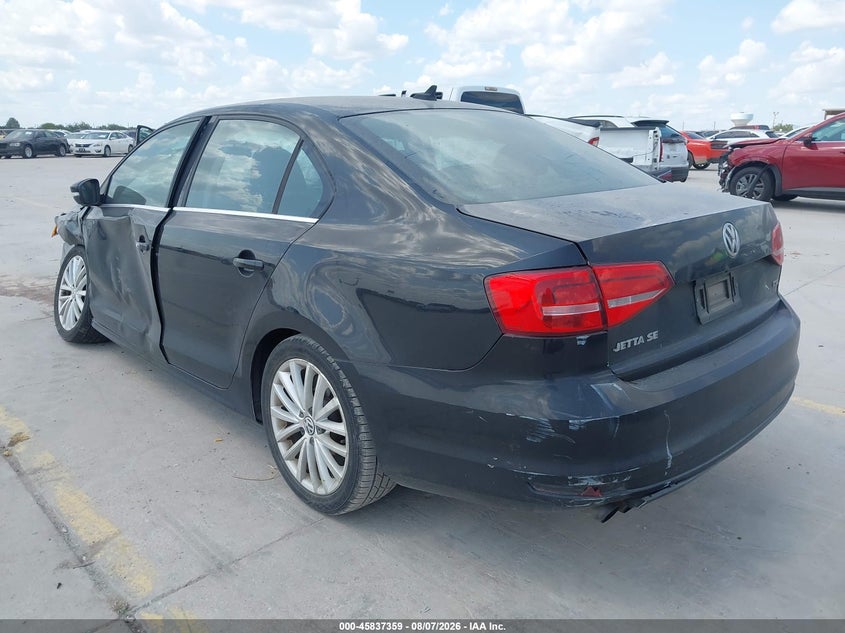 Vin: 3vwd17aj8fm318224, lot: 46336266, volkswagen jetta 1.8t se 20153