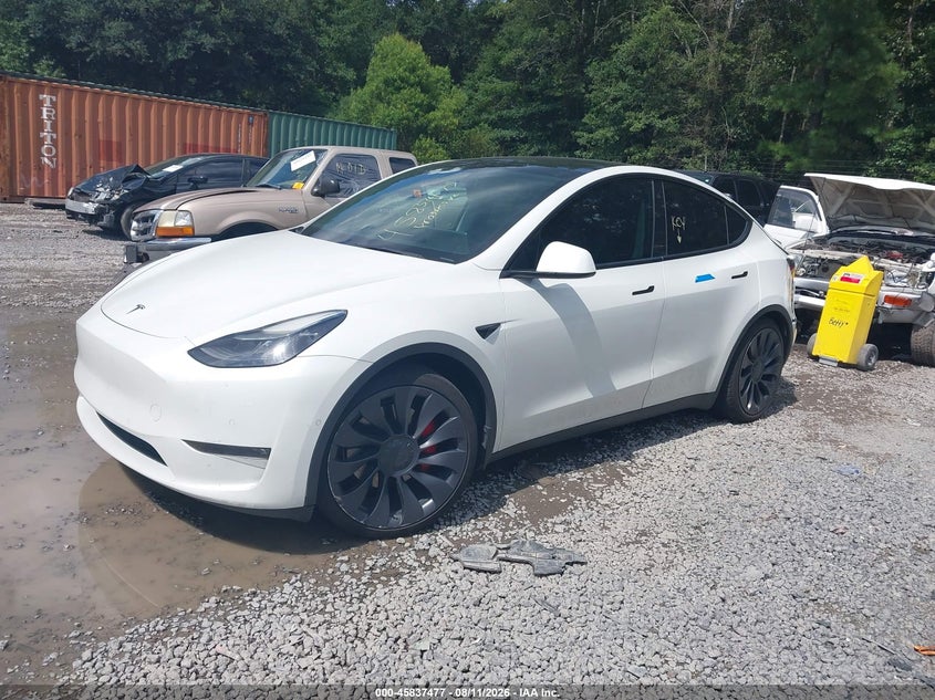 Vin: 7saygdefxnf380169, lot: 46336385, tesla model y performance dual motor all-wheel drive 20222