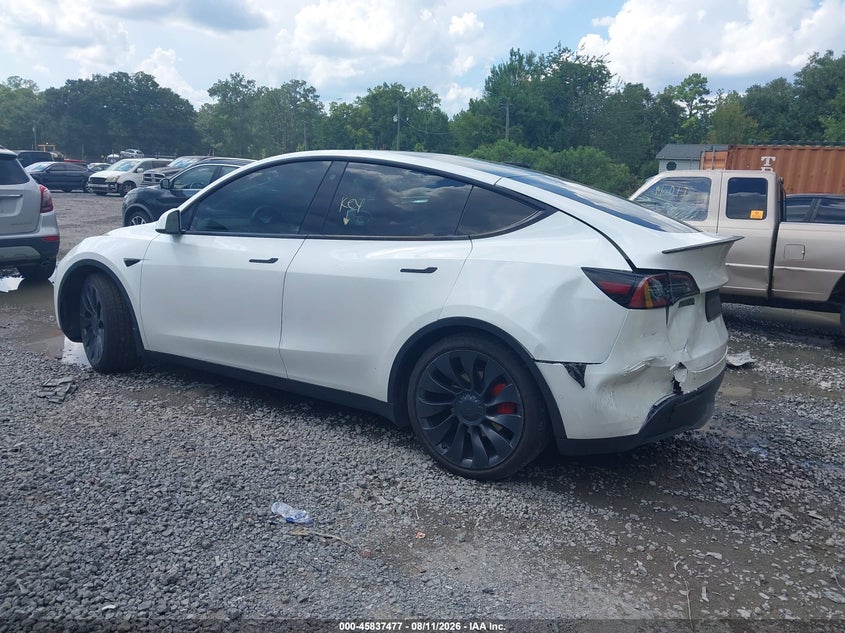 Vin: 7saygdefxnf380169, lot: 46336385, tesla model y performance dual motor all-wheel drive 20223