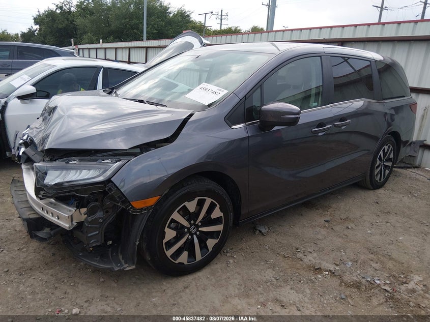 Vin: 5fnrl6h67sb073736, lot: 46336390, honda odyssey ex-l 20252