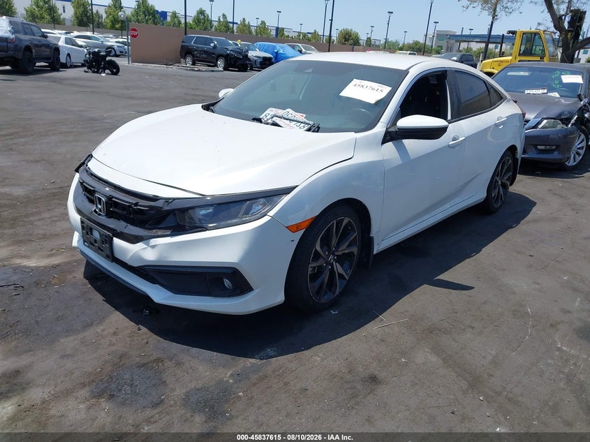 2020 Honda Civic, Перед і зад, IAAI, VIN 2HGFC2F88LH544967 — фото 2