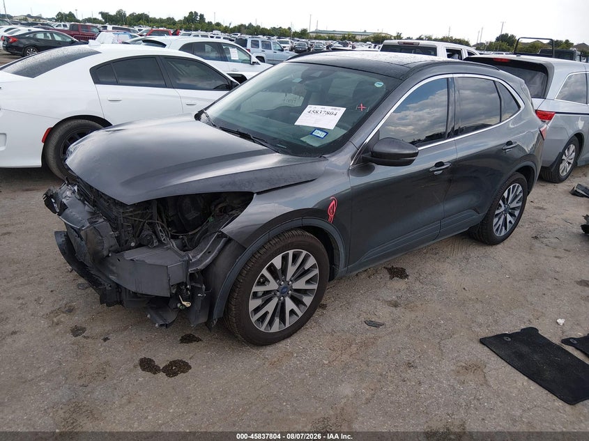 Vin: 1fmcu0dz8lua75192, lot: 46336712, ford escape titanium hybrid 20202