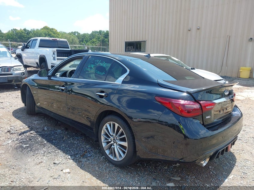 Vin: jn1ev7ar8km552549, lot: 46336722, infiniti q50 3.0t luxe 20193