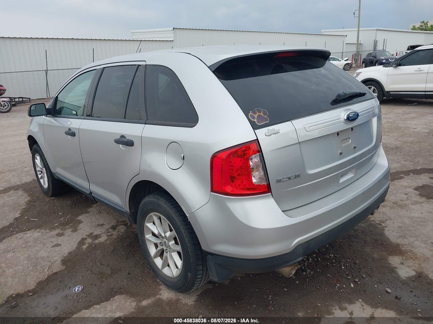 Vin: 2fmdk3gc7dbe07164, lot: 46336943, ford edge se 20133