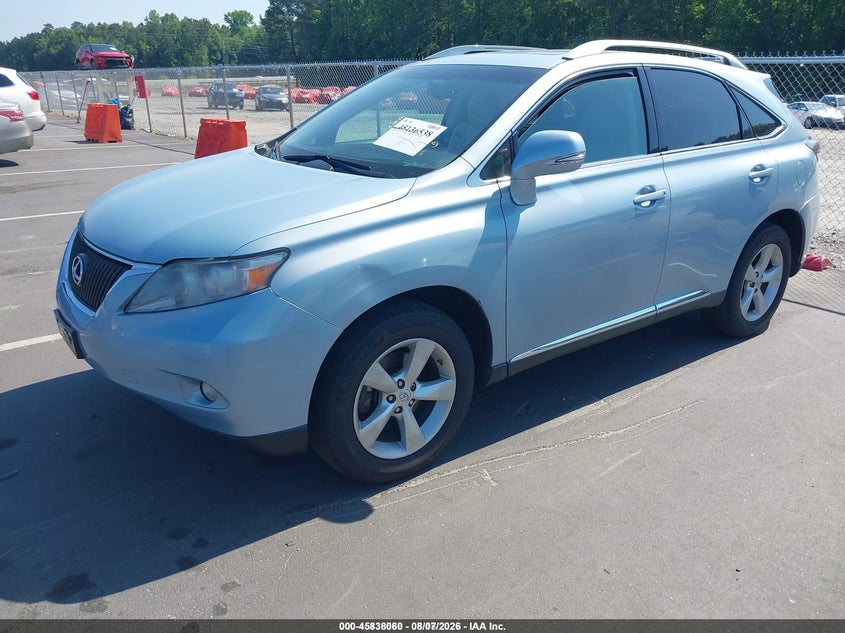 2010 Lexus RX, Rear, IAAI, VIN 2T2BK1BA0AC012263 — photo 2