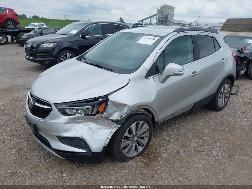 Vin: kl4cjasb0hb195266, lot: 46337014, buick encore preferred 20172