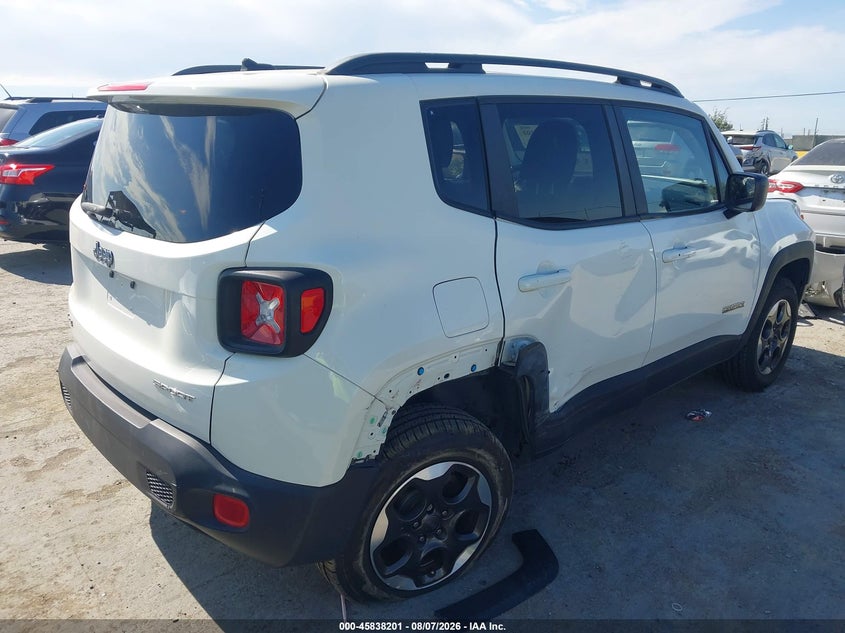 Vin: zaccjbab5hpg43178, lot: 46337109, jeep renegade sport 20174