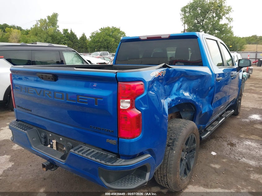Vin: 3gcpdbek3pg214124, lot: 46337357, chevrolet silverado 1500 4wd  short bed custom 20234