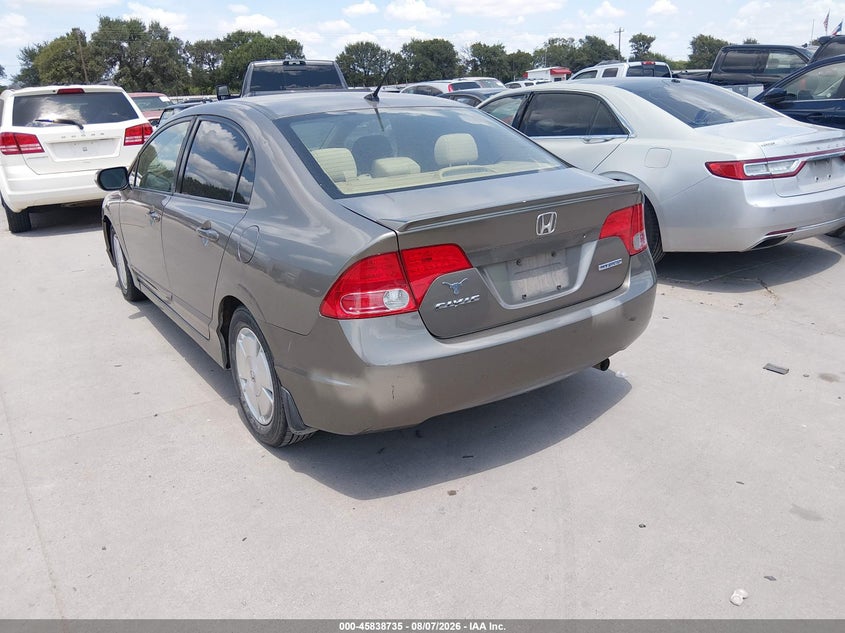 2007 HONDA CIVIC SEDAN 1.3L I-4 VVT, 93HP