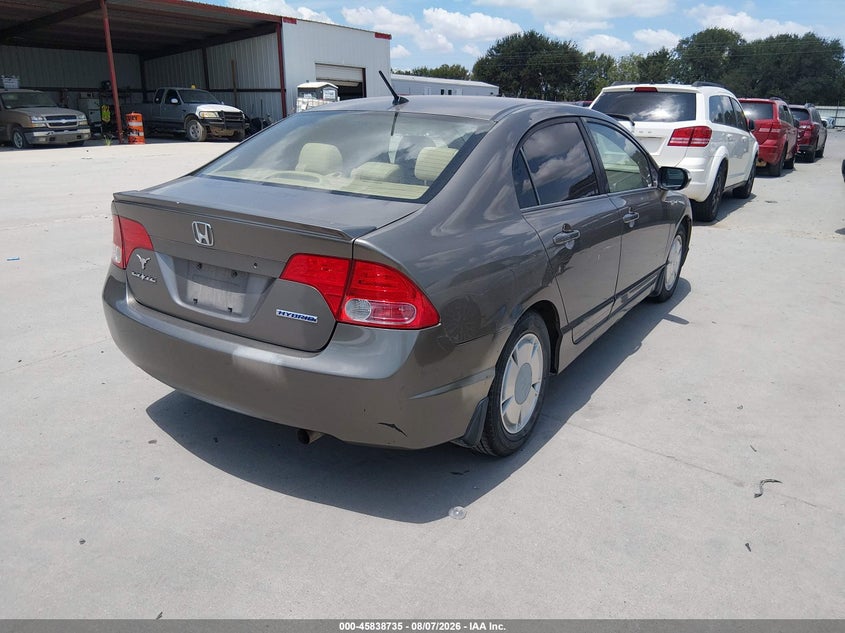 2007 HONDA CIVIC SEDAN 1.3L I-4 VVT, 93HP