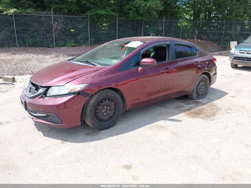 Vin: 19xfb2f54fe249730, lot: 46337651, honda civic lx 20152