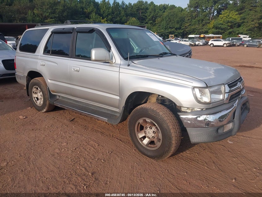 2002 Toyota 4Runner Sr5 V6, Перед і зад, IAAI, VIN JT3GN86R120243389